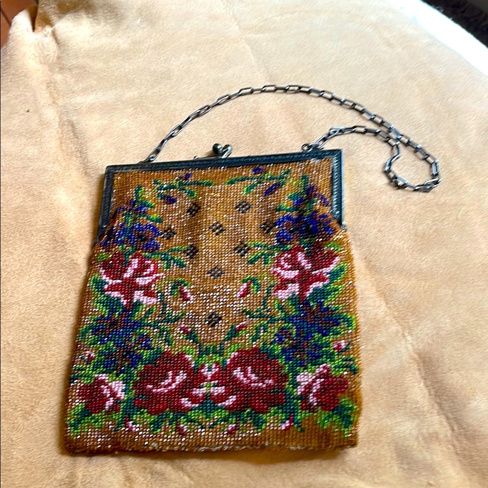 Vintage Milner Inc France Micro-Beaded Wrist Purse